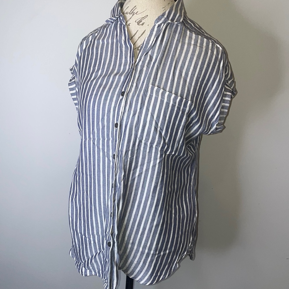 Sonoma striped button down blouse